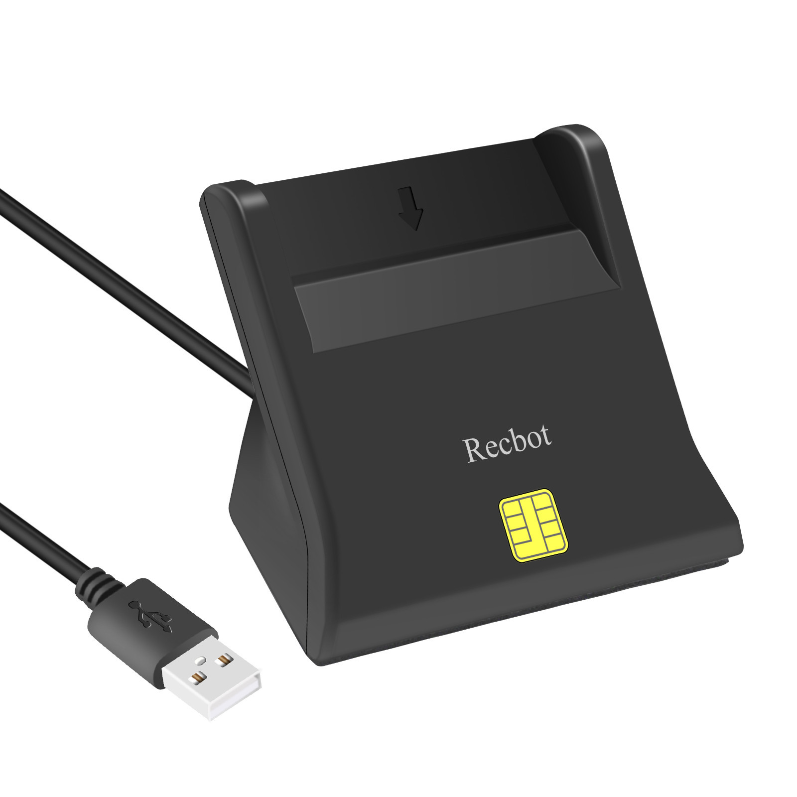 Recbot CAC Reader, CAC Card Reader Military, DOD Military USB Common Access CAC Smart Card Reader