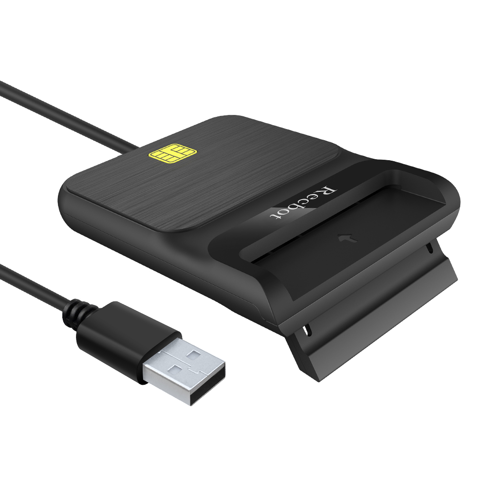 Recbot USB Smart Card Reader, CAC Card Reader Military, Compatible with Windows, Mac OS and Linux