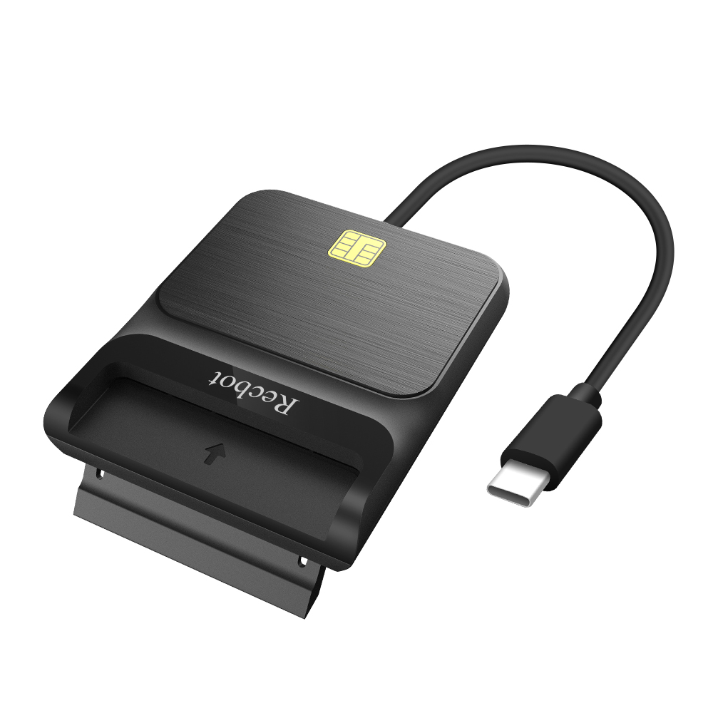 Recbot USB Smart Card Reader, CAC Card Reader Military USB C
